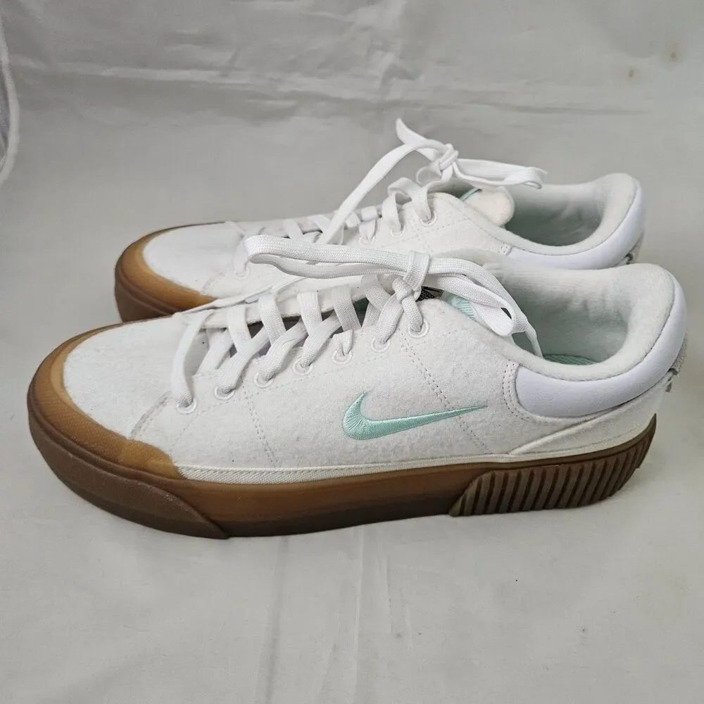 Nike Court Legacy Lift Women Sneakers 10 White Gum Mint Green Casual Effortless